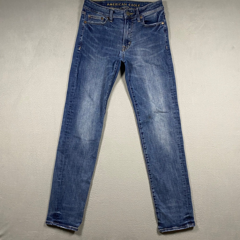 American Eagle Original Straight Jeans Mens 30x34 Blue Next Level Flex Denim
